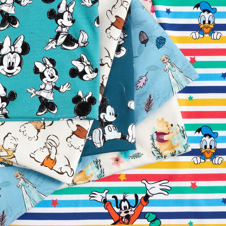 Dżersej bawełniany Królowa Śniegu w lesie | Disney – jasnoniebieski, image number 5
