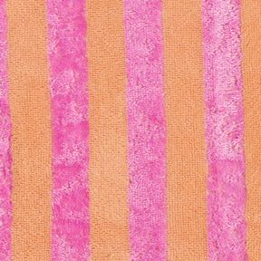 Tkanina frotte Bambus szerokie pasy – jasnopomarańczowy/pink, 