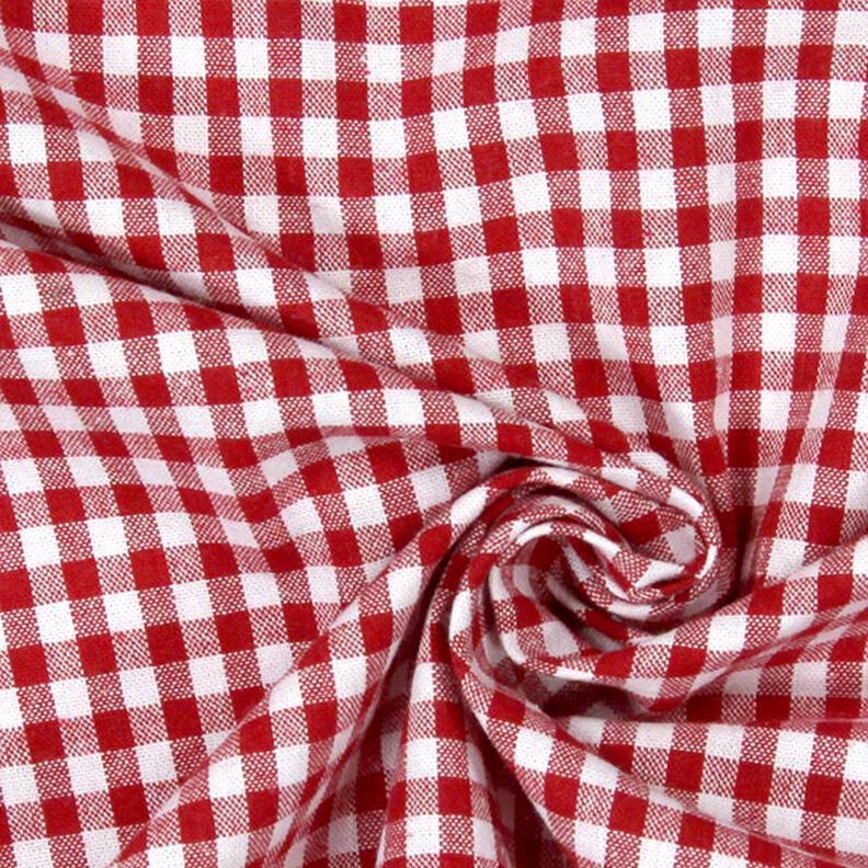 Tkanina bawełniana Kratka Vichy 0,5 cm – czerwień/biel,  image number 2