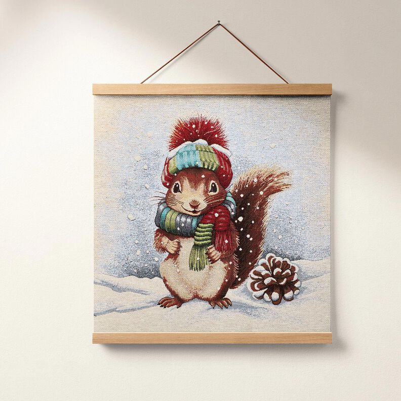 Panel dekoracyjny Gobelin urocza wiewiórka – jasnobeżowy/brąz,  image number 6