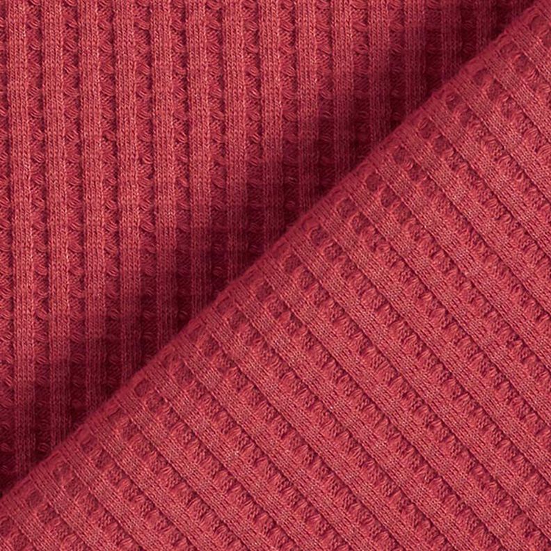 Bawełniany dżersej wafelkowy jednokol. – czerwień karminowa,  image number 4