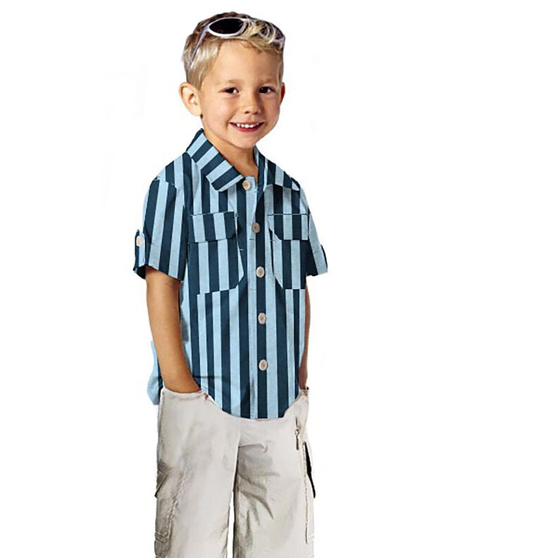 D?ersej bawe?niany szerokie pasy &ndash; indygo/jasnoniebieski,  image number 5