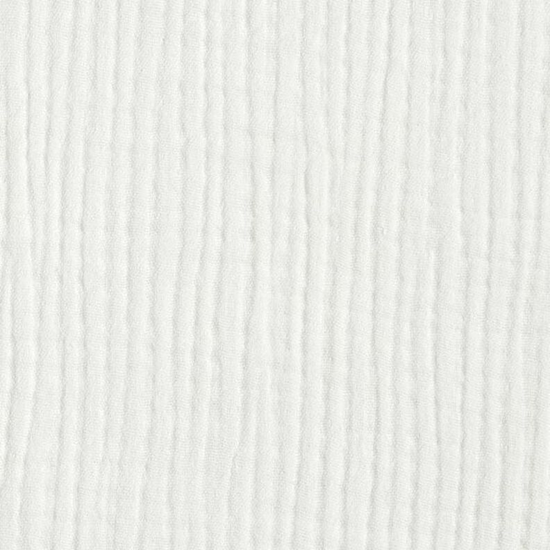 GOTS Trójwarstwowy muślin bawełniany – mleczna biel,  image number 4