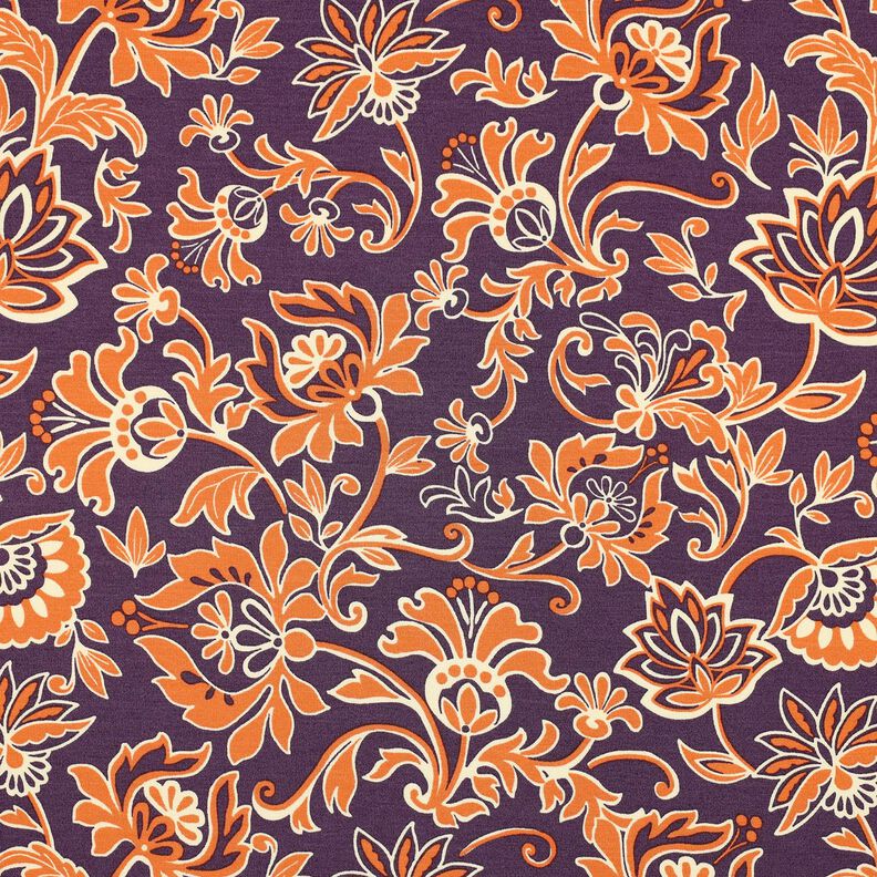 Dżersej romanit kwiaty paisley | Poppy Fabrics – lilia, image number 1