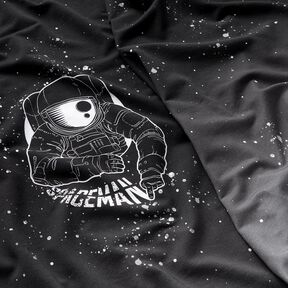 French Terry Panel Spaceman | Glitzerpüppi – czerń/biel, 