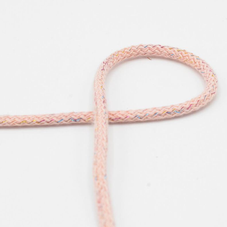 sznurek bawełniany Lureks [Ø 5 mm] – jasny brudny róż,  image number 1
