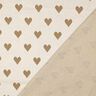 Dżersej żakardowy brokatowe serca | Poppy Fabrics – naturalny/złoty metaliczny,  thumbnail number 4