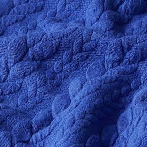 Dżersej żakardowy cloqué w warkocze – błękit królewski, 