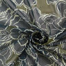 Krepa szyfonowa w duże kwiaty – granat/khaki,  thumbnail number 4