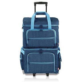 Wózek do transportu maszyny do szycia | PRYM - jeans/turkus, 