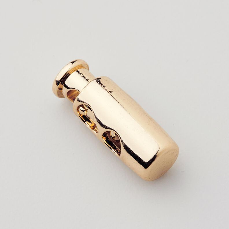 Stoper do sznurka metal [Przepust: 3 mm] – złoty metaliczny,  image number 2