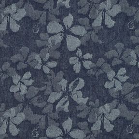 Denim z mieszanki bawełny w kwiaty – dżins, 