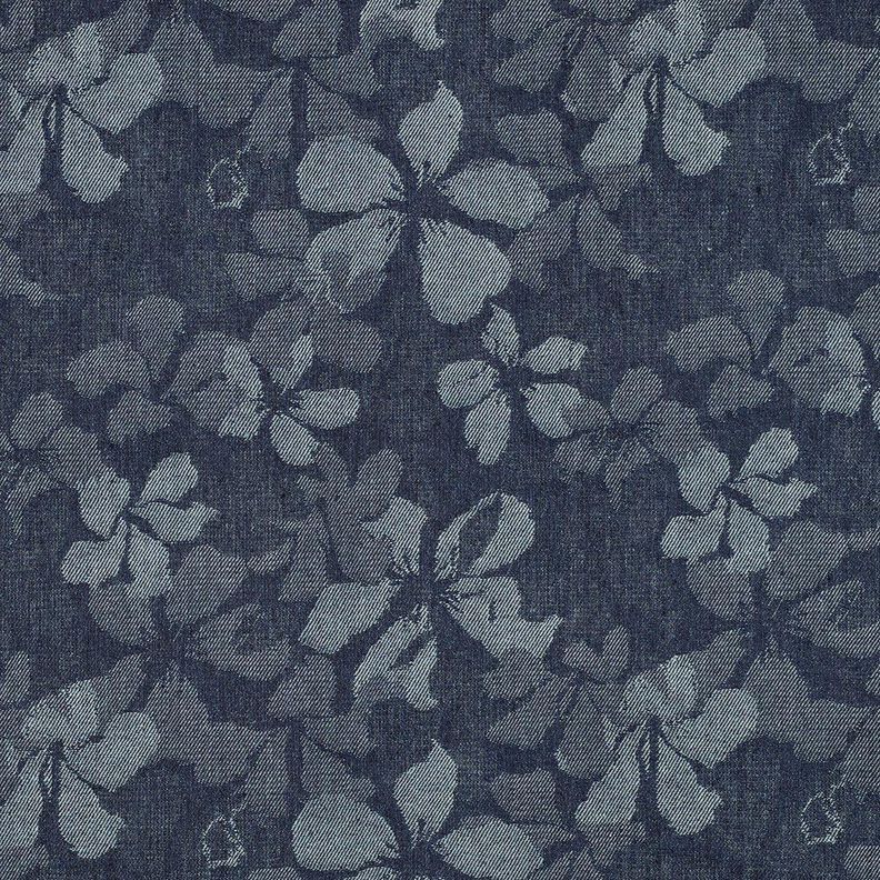 Denim z mieszanki bawełny w kwiaty – dżins,  image number 1