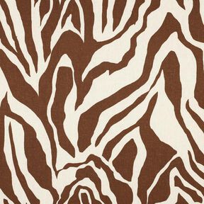 Mieszanka wiskozy i lnu Zebra – mleczna biel/kasztanowy brąz, 