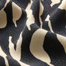 Tkanina wiskozowa abstrakcyjna zebra – czerń/jasnobeżowy,  thumbnail number 2