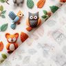 Popelina bawełniana plastelinowe zwierzęta leśne nadruk cyfrowy – kość słoniowa,  thumbnail number 4