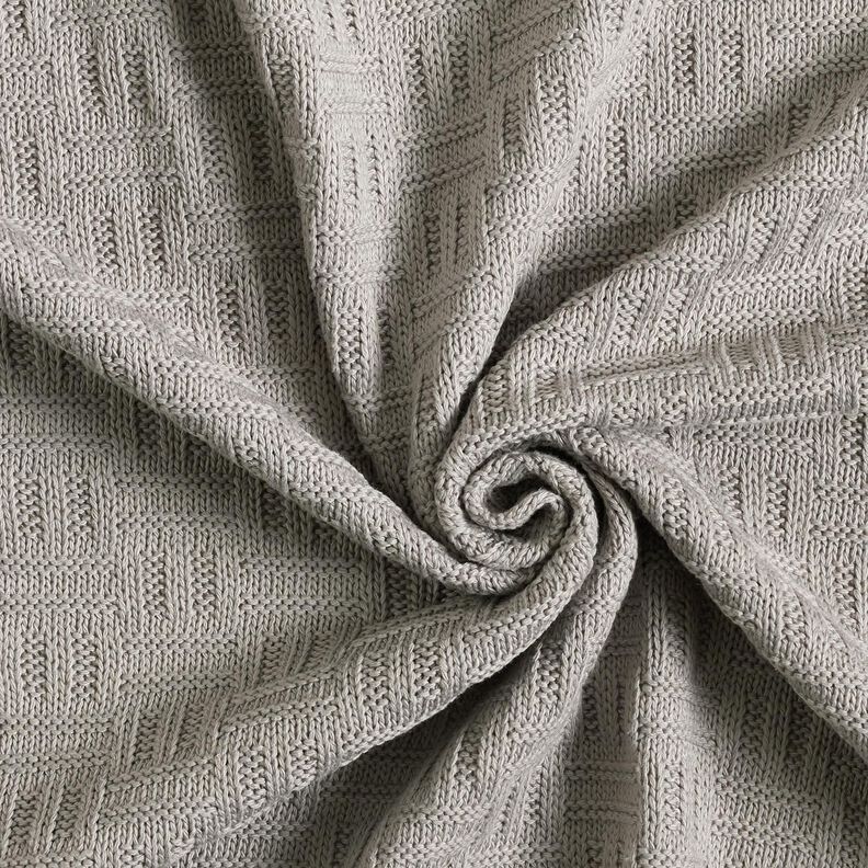 Dzianina swetrowa łamany wzór w prążki – jasnoszary,  image number 3