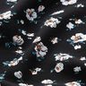 Tkanina wiskozowa w deszcz kwiat&oacute;w &ndash; czerń,  thumbnail number 2