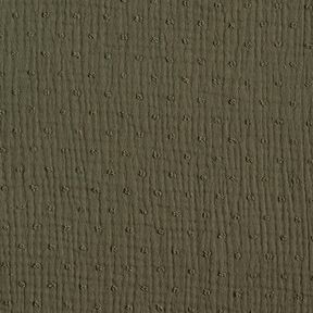 Muślin / Tkanina double crinkle dobby – khaki, 