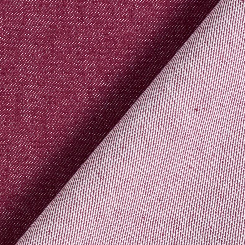 Denim strecz z mieszanki bawełny, średni – bordo,  image number 3