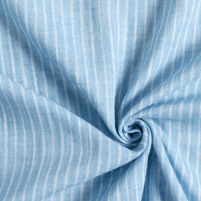 Muślin / Tkanina double crinkle paski z barwionej przędzy | Poppy Fabrics – niebieski,  image number 3