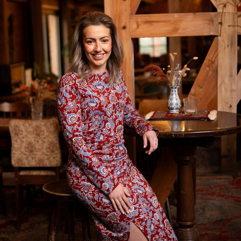 Dżersej romanit kwiaty paisley | Poppy Fabrics – lilia, image number 5