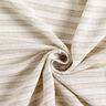 Tkanina bawełniana o strukturze siatki w poprzeczne paski – beż/biel,  thumbnail number 4