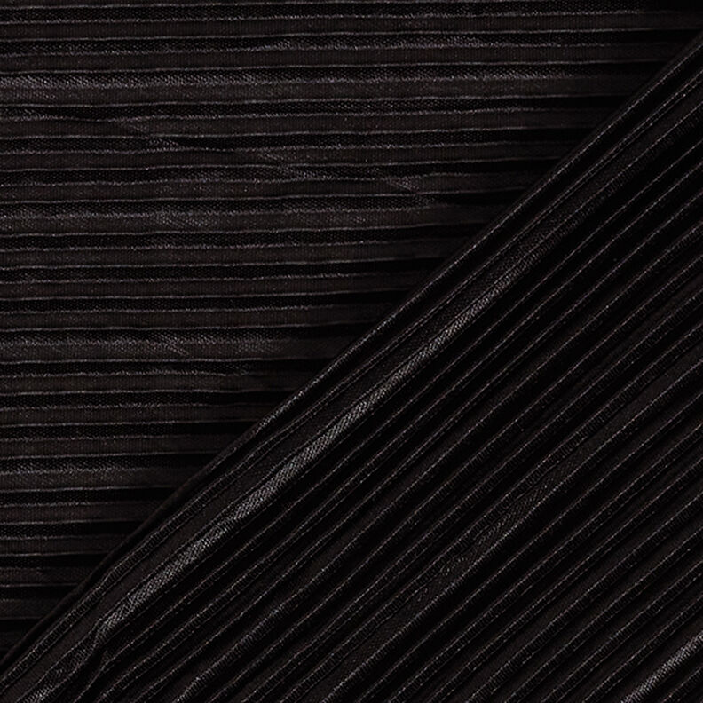 dżersej plisowany – czerń,  image number 4