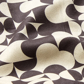 Zamsz w okrągłe figury – naturalny/ciemnogranatowy, 