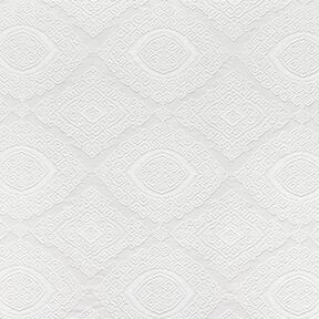 Tkanin dekoracyjna Żakard diamenty dekoracyjne 275 cm – biel, 