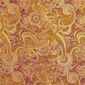 Żakard odzieżowy metaliczny wzór Paisley – lilia/złoto,  thumbnail number 1