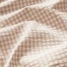 <h2>Seersucker w drobną kratkę, beżowy &ndash; anemonowy/biały &ndash; z charakterystyczną strukturą seersucker,  thumbnail number 2