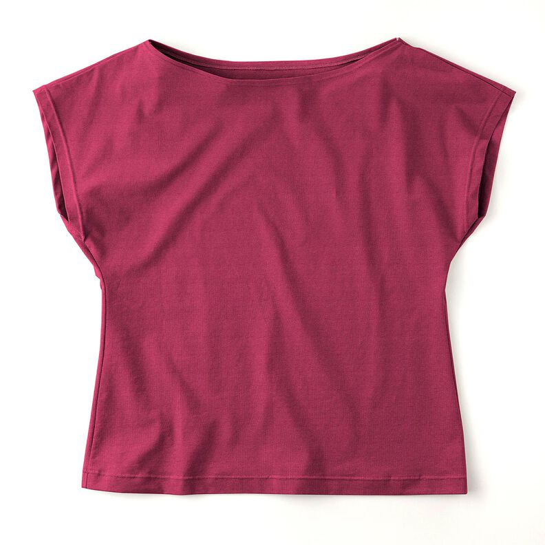 Dżersej bawełniany średniej ciężkości jednokol. – purpura,  image number 6