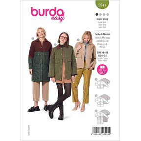 Kurtka i płaszcz | Burda 5941 | 34-48, 