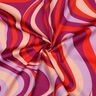 Satyna bawełniana fale retro | Poppy Fabrics – purpura/pomarańcza,  thumbnail number 3