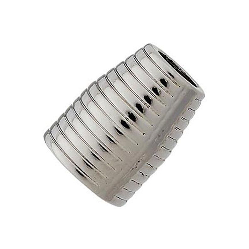 Końcówka do sznurka [ Ø 5 mm ] – stare srebro metaliczny,  image number 1