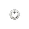 Ozdoba serce [ Ø 12 mm ] – srebro metaliczny,  thumbnail number 1