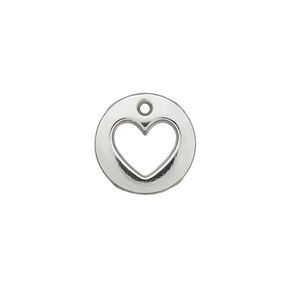 Ozdoba serce [ Ø 12 mm ] – srebro metaliczny, 