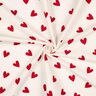 Flanela bawełniana serca | Poppy Fabrics – kość słoniowa/czerwień karminowa,  thumbnail number 3