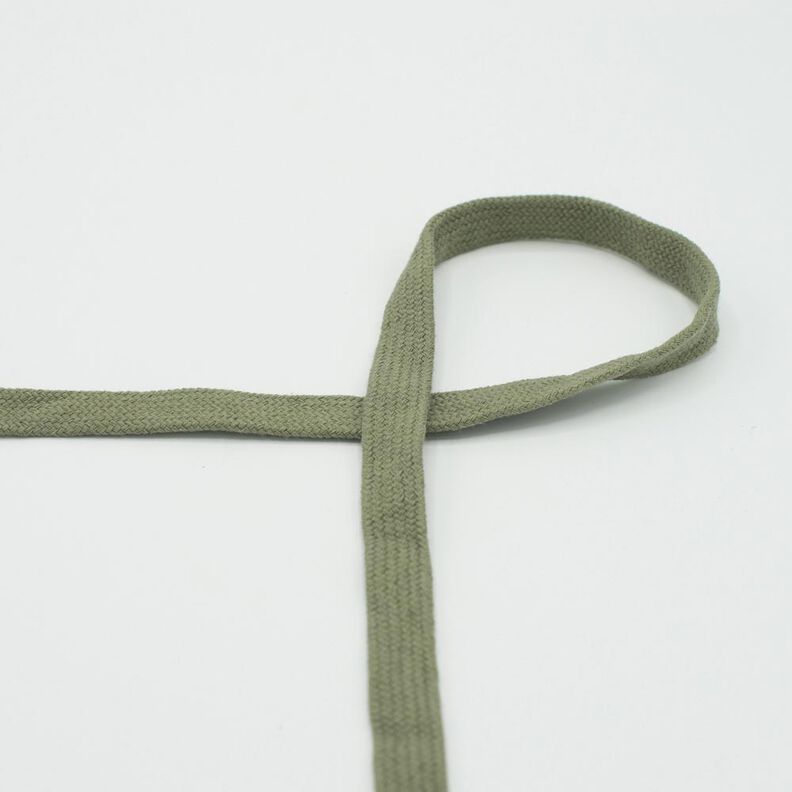 płaski sznurek Bluza z kapturem Bawełna [15 mm] – khaki,  image number 1