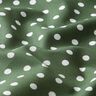 Popelina bawełniana Duże kropki – ciemna zieleń/biel,  thumbnail number 2