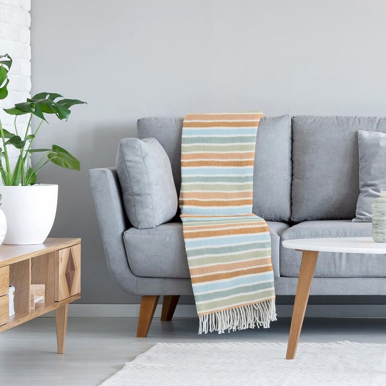 Polar antypilingowy kolorowe paski – biel/ziele?,  image number 5