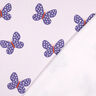 Dzianina dresowa drapana duże motyle | Poppy Fabrics – pastelowy beż/niebieska lilia,  thumbnail number 4