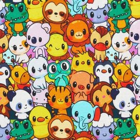 Polar alpejski urocza zwierzęca gromadka nadruk cyfrowy – cytrynowy, 