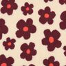 Puszysty plusz kwiaty | Poppy Fabrics – nerkowiec/bordo,  thumbnail number 1
