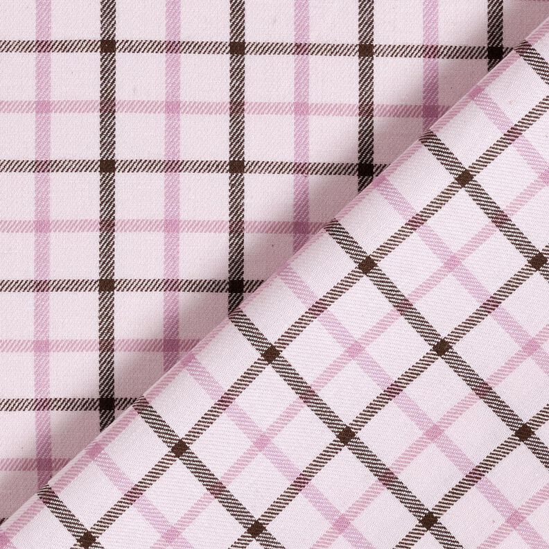 Bawełniana tkanina koszulowa ze wzorem w kratkę – różowy/pastelowy fiolet,  image number 3