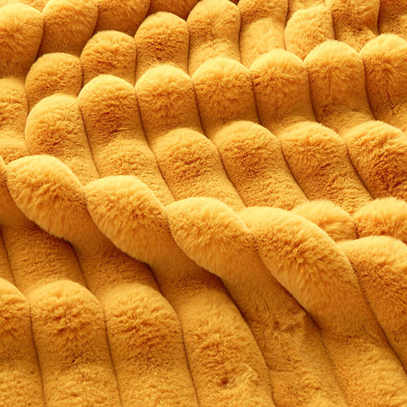 Tkanina tapicerska przytulne prążki – żółty curry,  image number 3