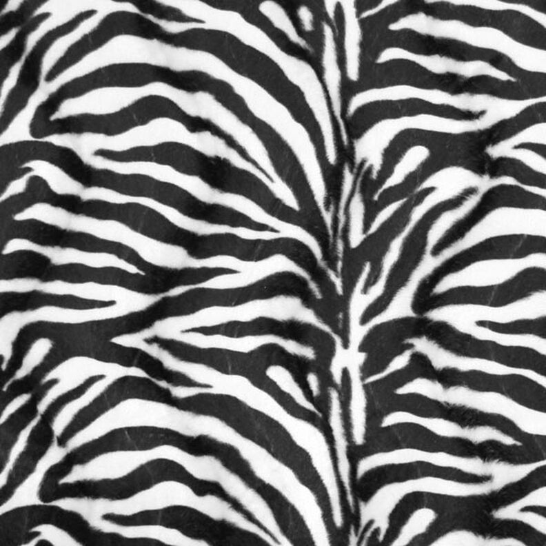 Imitacja sierści zwierzęcej zebra – czerń/biel,  image number 1