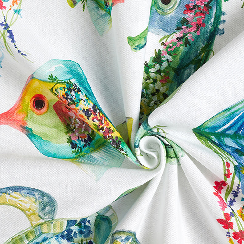 Tkanina dekoracyjna half panama  Morskie zwierzęta – zieleń,  image number 3