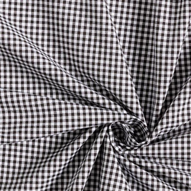 Popelina bawełniana Drobna kratka Vichy, z barwionej przędzy – czerń/biel,  image number 5
